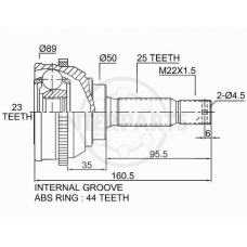 OJ-0646 InterParts Шарнирный комплект, приводной вал