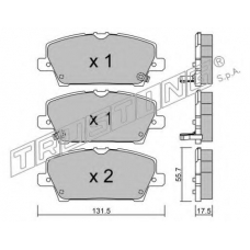 7440 TRUSTING Комплект тормозных колодок