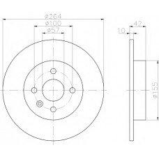 8DD 355 110-271 HELLA PAGID Тормозной диск