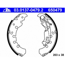 03.0137-0479.2 ATE Комплект тормозных колодок