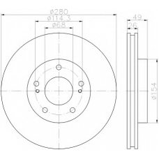 8DD 355 115-641 HELLA Тормозной диск