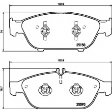 T3155 PAGID Комплект тормозных колодок, дисковый тормоз