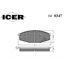 140347 ICER Комплект тормозных колодок, дисковый тормоз