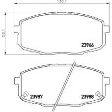 8DB 355 010-611 HELLA PAGID Комплект тормозных колодок, дисковый тормоз