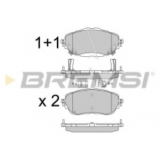 BP3537 BREMSI Комплект тормозных колодок, дисковый тормоз