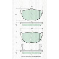 8110 43004 TRIDON Brake pads - rear