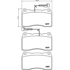 8DB 355 012-291 HELLA Комплект тормозных колодок, дисковый тормоз