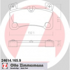 24614.165.9 ZIMMERMANN Комплект тормозных колодок, дисковый тормоз