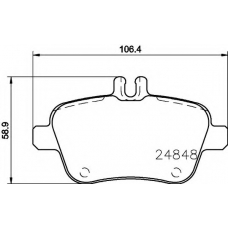 T2418 PAGID Комплект тормозных колодок, дисковый тормоз