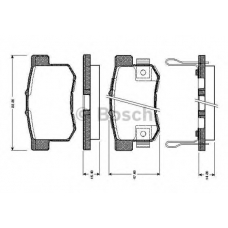 0 986 TB2 182 BOSCH Комплект тормозных колодок, дисковый тормоз