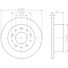 8DD 355 108-981 HELLA PAGID Тормозной диск