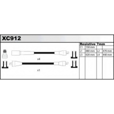 XC912 QUINTON HAZELL Комплект проводов зажигания