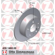 430.1460.00 ZIMMERMANN Тормозной диск