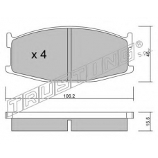 484.0 TRUSTING Комплект тормозных колодок, дисковый тормоз