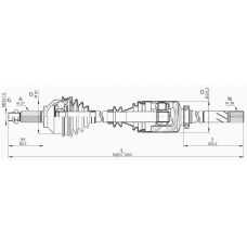 DRS6230.00 OPEN PARTS Приводной вал