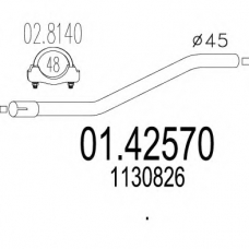 01.42570 MTS Труба выхлопного газа