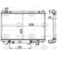 8MK 376 790-371 HELLA Радиатор, охлаждение двигателя