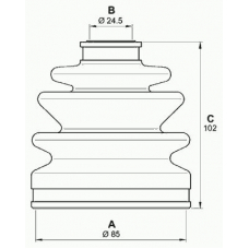 SJK7027.00 OPEN PARTS Комплект пылника, приводной вал