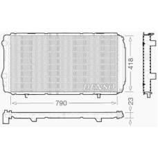 DRM09074 DENSO Радиатор, охлаждение двигателя