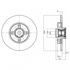 BG9053RSC DELPHI Тормозной диск