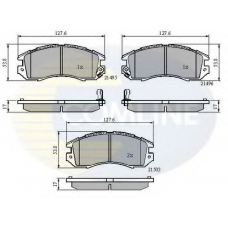CBP3127 COMLINE Комплект тормозных колодок, дисковый тормоз