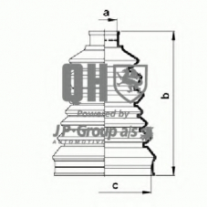 4143601519 Jp Group Комплект пылника, приводной вал