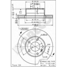 BS 8068 BRECO Тормозной диск