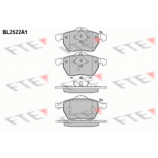 BL2522A1 FTE Комплект тормозных колодок, дисковый тормоз