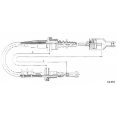 18.003 CABOR Трос, управление сцеплением