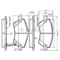 0 986 TB3 069 BOSCH Комплект тормозных колодок, дисковый тормоз