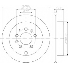 8DD 355 118-551 HELLA Тормозной диск