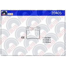 20405 GALFER Комплект тормозных колодок, дисковый тормоз