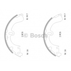 0 986 AB0 107 BOSCH Комплект тормозных колодок