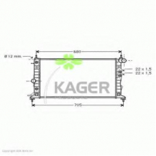 31-0787 KAGER Радиатор, охлаждение двигателя