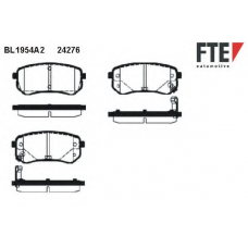 BL1954A2 FTE Комплект тормозных колодок, дисковый тормоз