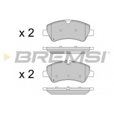 BP3526 BREMSI Комплект тормозных колодок, дисковый тормоз