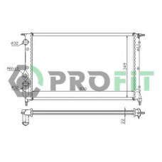 PR 6038A1 PROFIT Радиатор, охлаждение двигателя