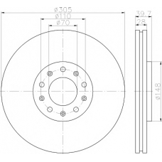 55208 PAGID Тормозной диск