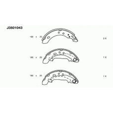 J3501043 NIPPARTS Комплект тормозных колодок