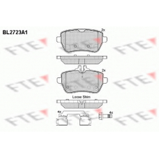 BL2723A1 FTE Комплект тормозных колодок, дисковый тормоз