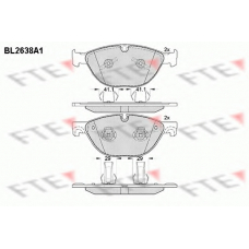 BL2638A1 FTE Комплект тормозных колодок, дисковый тормоз