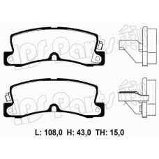 IBR-1205 IPS Parts Комплект тормозных колодок, дисковый тормоз