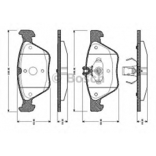 0 986 TB2 749 BOSCH Комплект тормозных колодок, дисковый тормоз