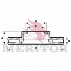 MBR5107 MERITOR Тормозной диск