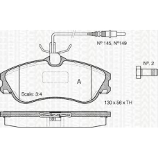 8110 28021 TRIDON Brake pads - front