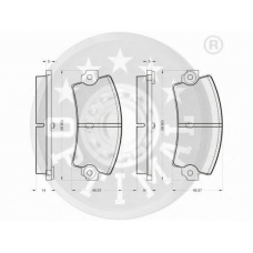 8111VA OPTIMAL Комплект тормозных колодок, дисковый тормоз