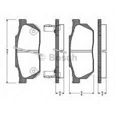 0 986 TB2 103 BOSCH Комплект тормозных колодок, дисковый тормоз