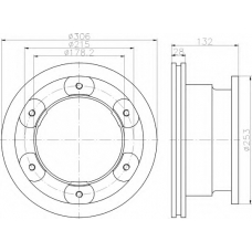 8DD 355 115-551 HELLA Тормозной диск