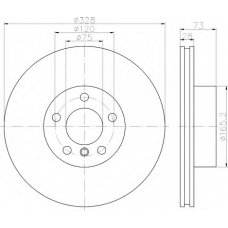 8DD 355 121-561 HELLA Тормозной диск