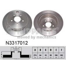 N3317012 NIPPARTS Тормозной диск